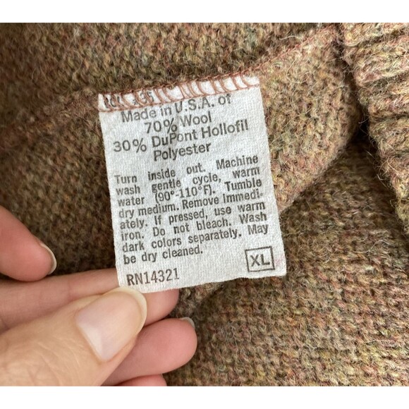VINTAGE Puritan Thermax Sweater Mens XL Wool Blend Crewneck Brown Classic Luxury - Picture 11 of 11